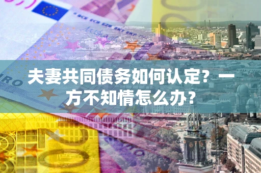 武汉夫妻共同债务如何认定？一方不知情怎么办？