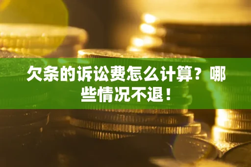 武汉欠条的诉讼费怎么计算?哪些情况不退! 武汉欠条的诉讼费怎么计算?哪些情况不退!
